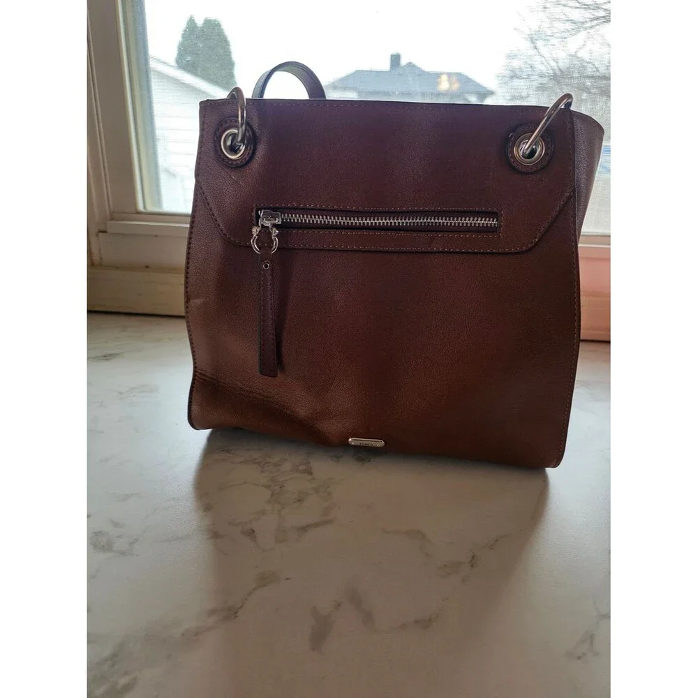 Brown Leather Tote Handbag - Women's Bag